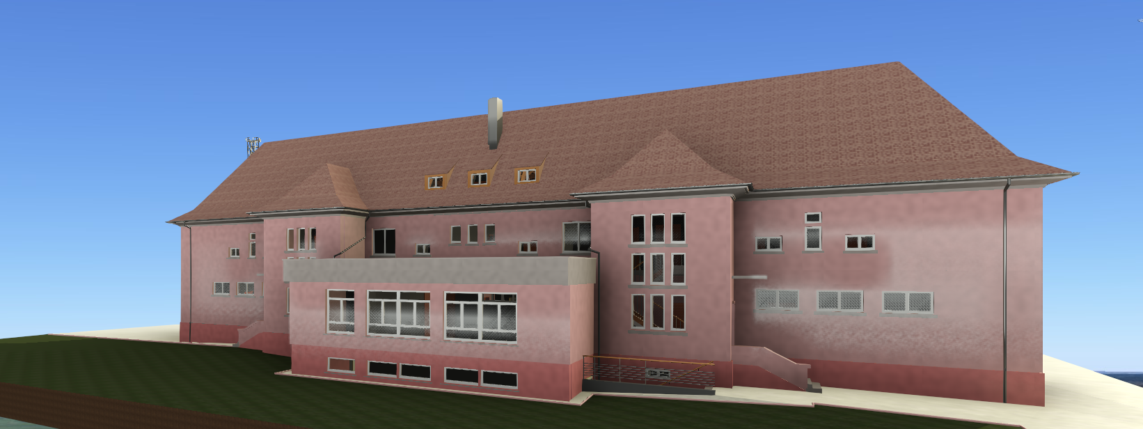 Plan 3D des façades extérieurs d'un batiment